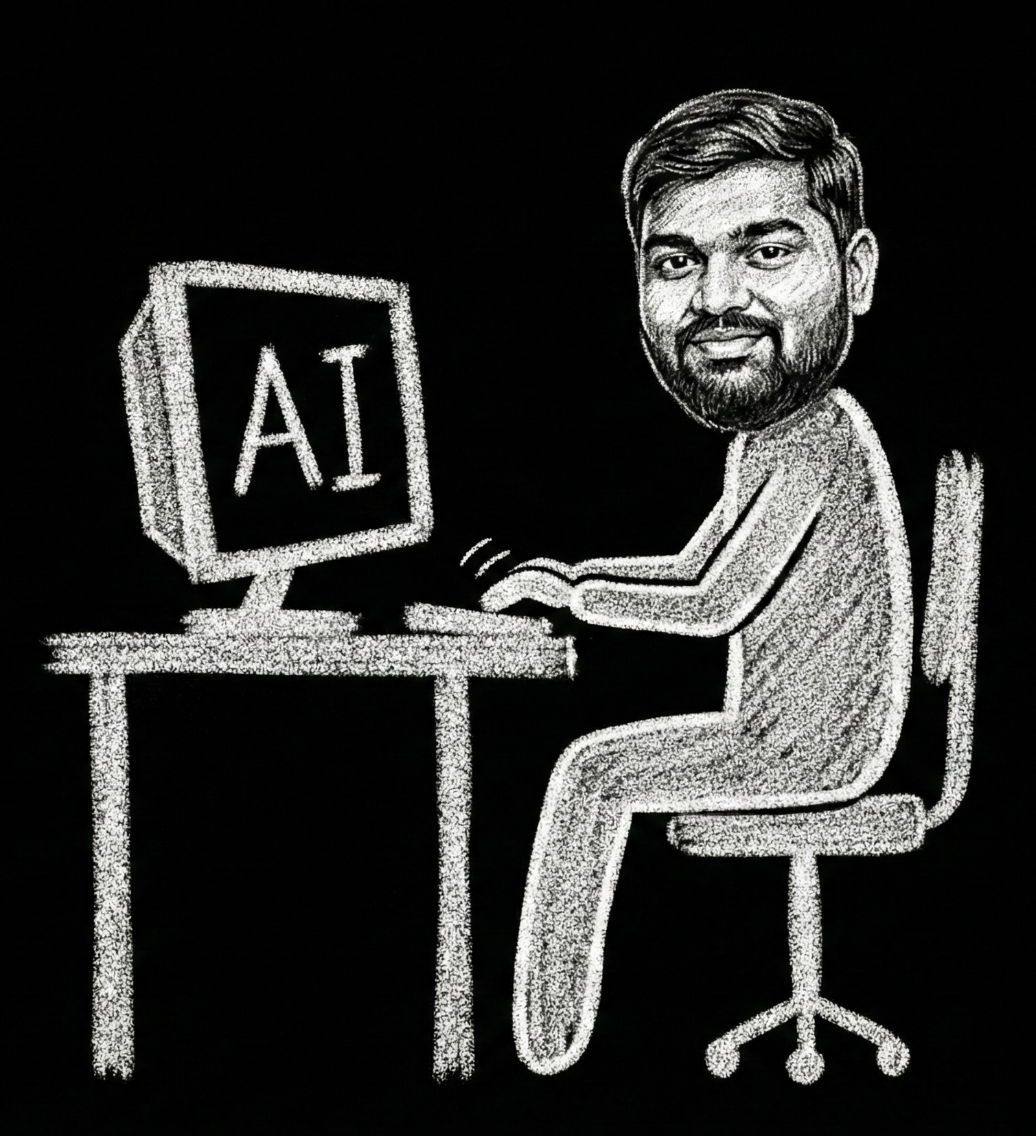 Illustration of a software engineer stickman